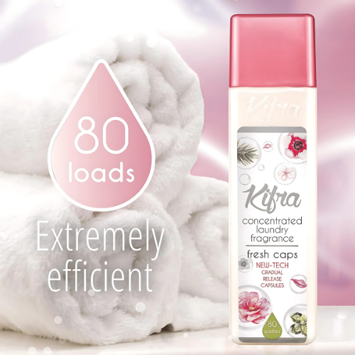 KIFRA FRESH CAPS Concentrated Laundry Fragrance 200ml 80 Washing Cycles