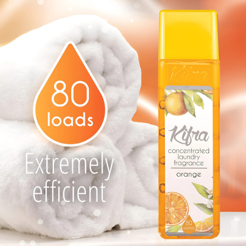 KIFRA ORANGE Concentrated Laundry Fragrance 200ml 80 Washing Cycles