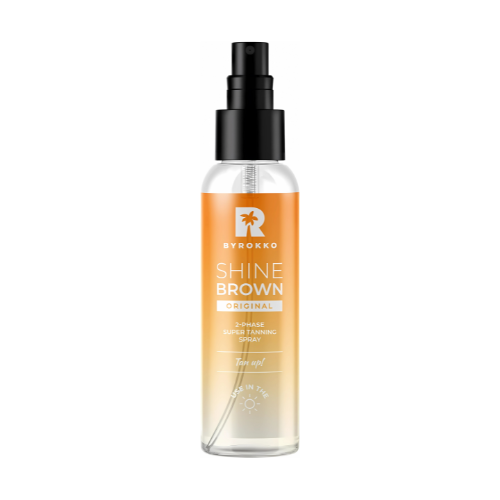 BYROKKO Shine Brown Two-Phase Tanning Spray Deep Tan Accelerator with Natural Oils & Hyaluronic Acid (100 ml)